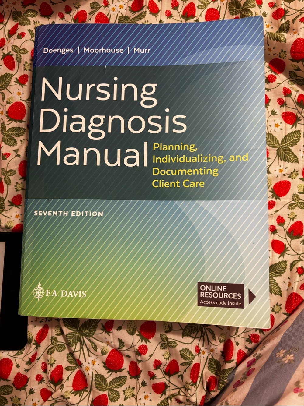 Nursing Diagnosis Manual by F.A. Davis - Green/Blue Cover
